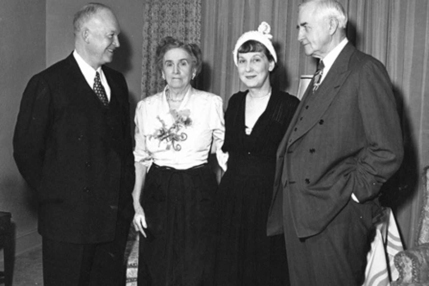 President Dwight Eisenhower, Mary Gibbs Jones, Mamie Eisenhower and Jesse Jones. Photo courtesy of Rice University’s Woodson Research Center.