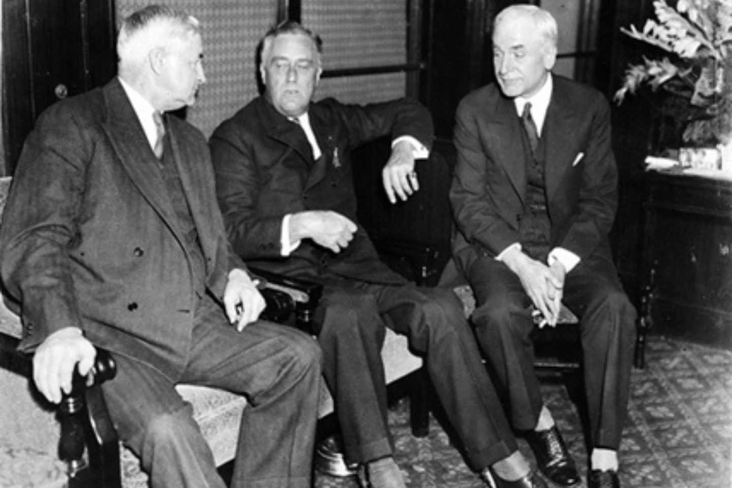 Jesse Jones, President Franklin Roosevelt and Senator Cordell Hull